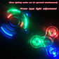Crystal glowing gyroscope LED light Fidget Spinner hand cranked gyroscope glowing EDC pressure reducing toy for children