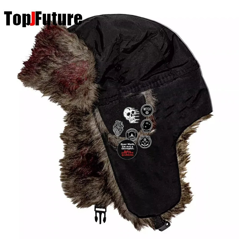 Wholesale Skeleton Hand Make Personality Customized Women Harajuku Gothic Pilot Hat Cap Y2K Girl Steampunk Punk Lei Feng Hat