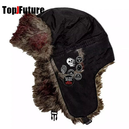 Wholesale Skeleton Hand Make Personality Customized Women Harajuku Gothic Pilot Hat Cap Y2K Girl Steampunk Punk Lei Feng Hat
