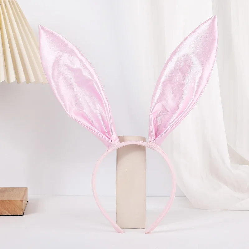 1pc sold color gingham rabbit ear headband in stock headband bunny girl hair clip Halloween rabbit headband