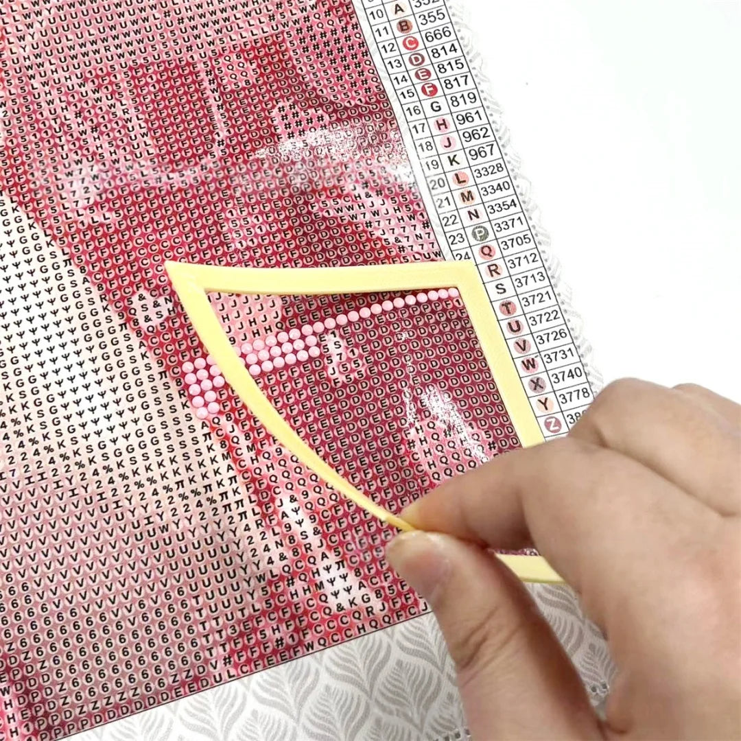 2Pcs Diamond Painting Positioning Rulers in Random Colors - Reusable Multi-Specification Grid Alignment Frames, DIY Diamond Art Crafts Precise Drilling Spacing Guide Tool