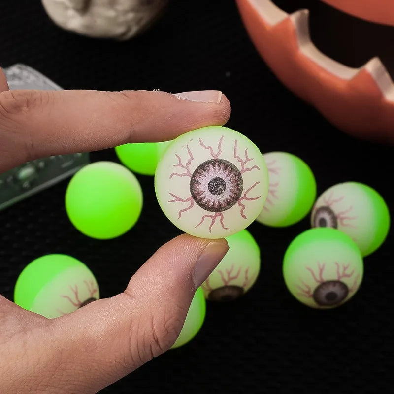 Halloween Eyeball Glow in The Dark Bouncy Ball Decoration Haunted House Home Bar Horror Props Luminous Fake Eyeballs Wholesale