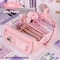 Large Capacity Pencil Case with Zipper - Portable Stationery Bag for Students, School & Office Supplies Storage