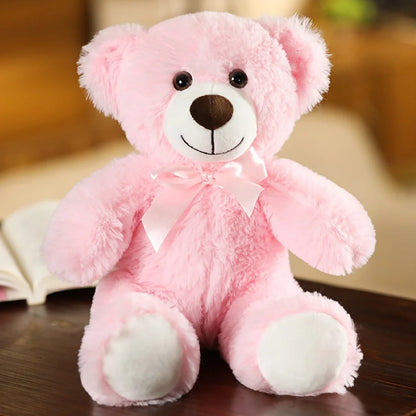 Teddy Bear Stuffed Animal Plushie, Light Brown Stuffed Teddy Bear Toys, Soft Plushies Gift for Baby Shower, Room Decorations