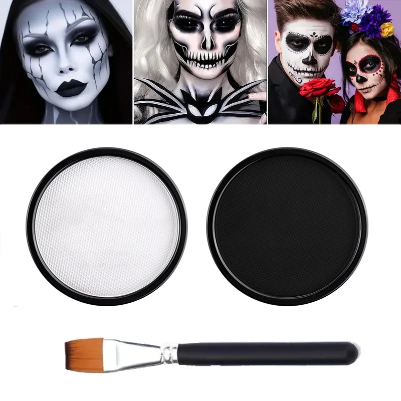 30G Water Monochromatic Face Body Painting Palette Halloween Festive Washable Face and Body Paint Makeup Costume Body Partie