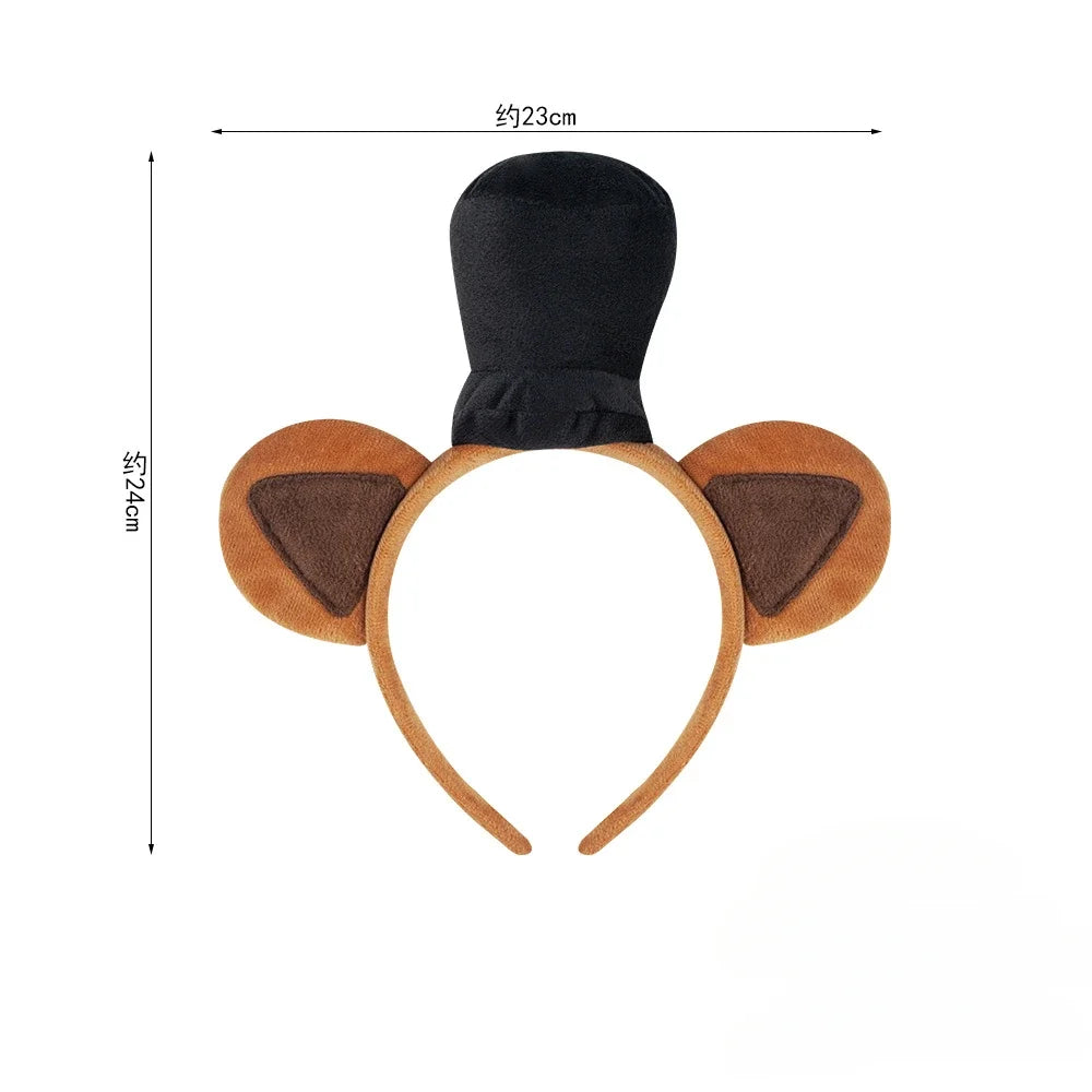 Cute Bear Ears Headband Halloween HairBand Animal Costume Children Adult Party Accessories for Halloween Cosplay