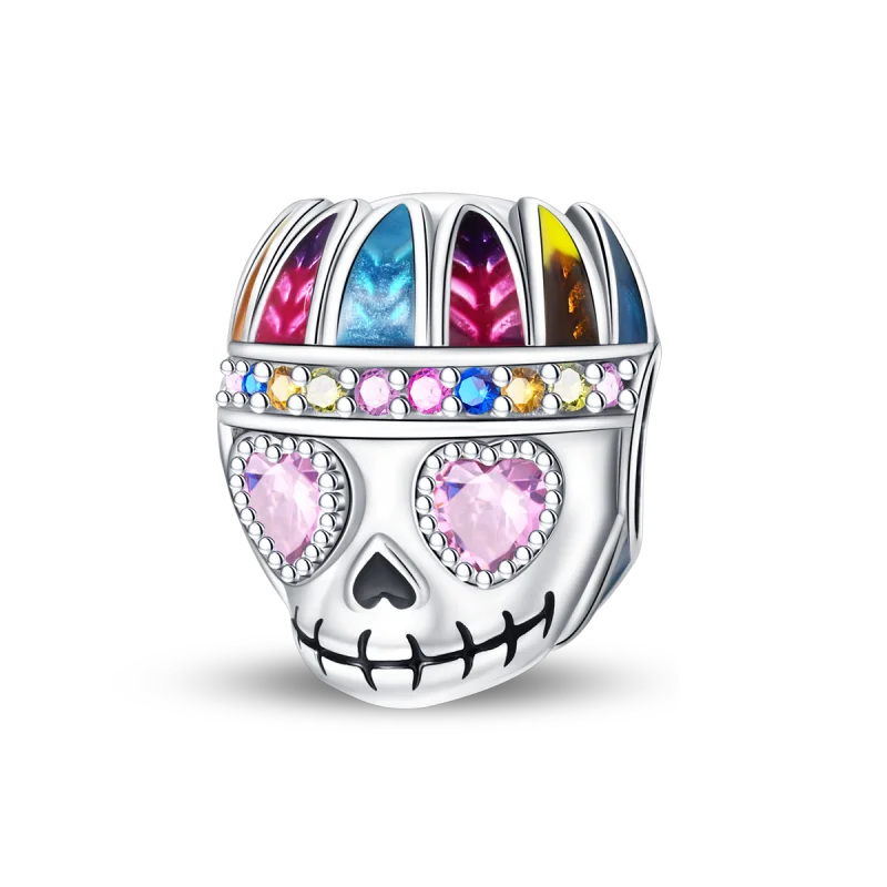 New in 925 Silver Halloween Collection Charm Glowing skull Beads Fit pand 3mm Bracelet DIY Pendant Woman Jewelry 2024 Hot Sale