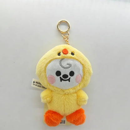 BT21 Koya Shooky Chimmy Cooky mang tata cute and creative kawaii plush keychains and bag charms, adorable doll gifts wholesale