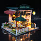 Casa Diy Wooden Miniature Doll House Small House Kit 3D Puzzle Assembly Building Toys With Furniture LED Lights Dollhouse Gifts