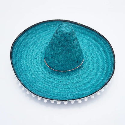 Summer Colorful Wide Brim Mexican Party Hat Halloween Sombrero Straw Hats Decor Party Beach Hat Men