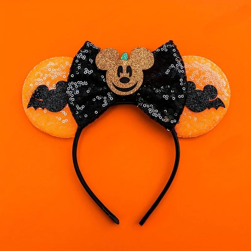 1pc Halloween Stitch Headband Mickey Minnie Mouse Ears for Girls Role Playing Parties Festivals Wear Women's Hair Hoops