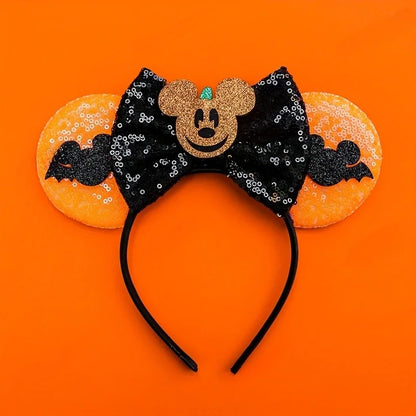 1pc Halloween Stitch Headband Mickey Minnie Mouse Ears for Girls Role Playing Parties Festivals Wear Women's Hair Hoops