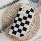 Simple Black and White Plaid Canvas Pencil Case School pencil case Kawaii Stationery Storage Bag aesthetic stationery