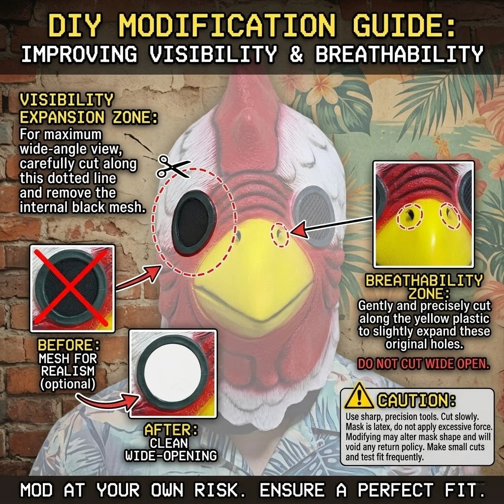 Latex Cartoon Rooster Head Cover Halloween Chicken Costume Mask Miami Cosplay Deluxe Cock Mask Animal Carnival Party Props