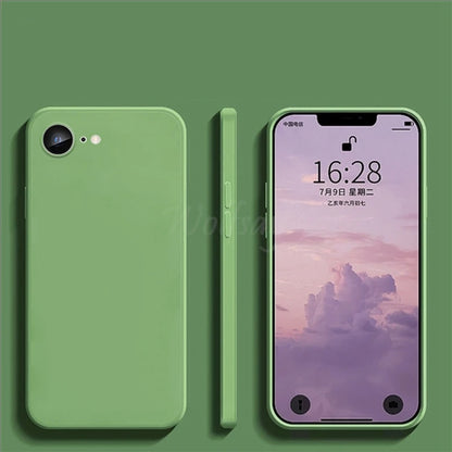 For iPhone 16e Case Liquid Silicone Plain Rubber Funda Phone Protector Case For iPhone 17e Cover For iPhone 17 E 16 E SE 4 Case
