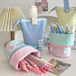 Jolly House Large Capacity Pencil Case, Zipper Fabric Desk Organizer Pen Holder for School Office Travel