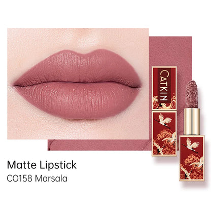 CATKIN Makeup Velvet Matte Lipstick, Hydrating Long‑Lasting Creamy Smooth, for Halloween Cosplay & Party Lip Looks