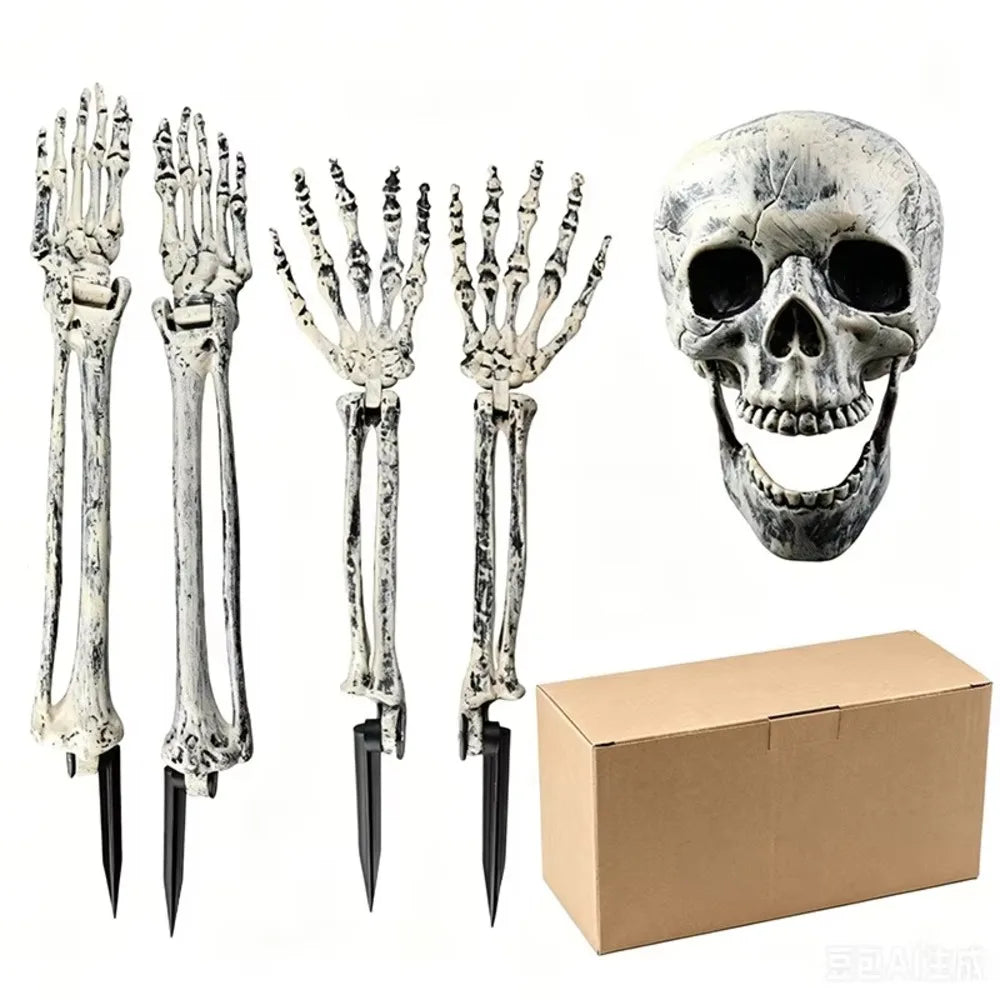 In Stock Halloween Ghost Head Decorations White Gauze Props Ornaments Spooky Haunted House Prank Novelty Toys Birthday Gift