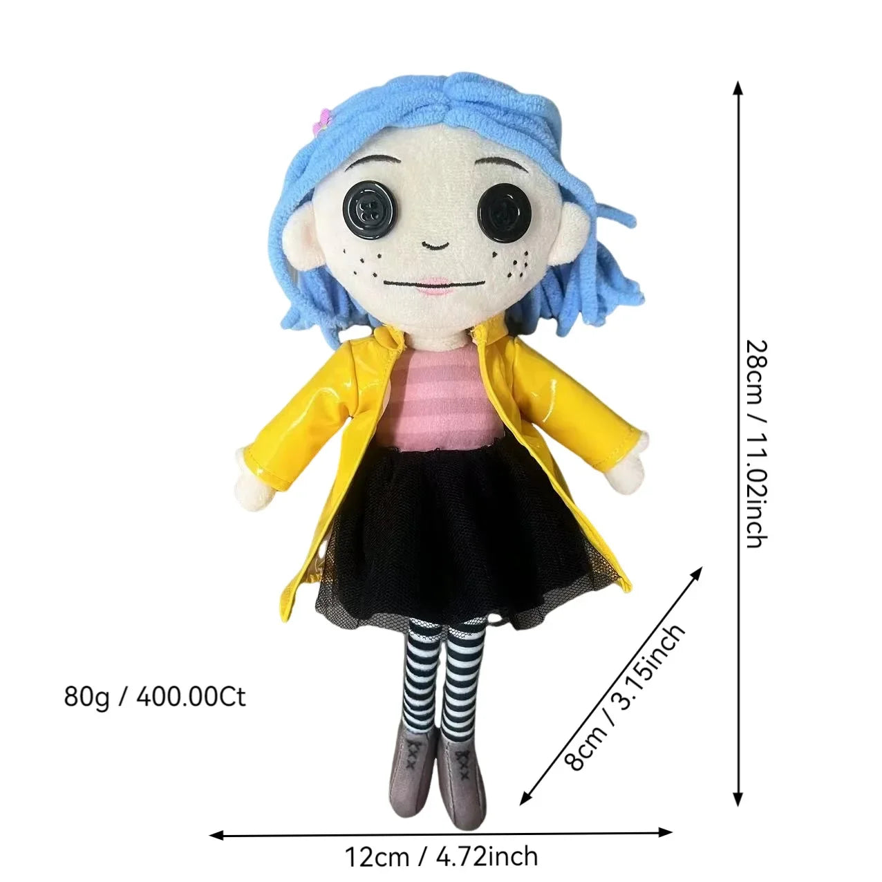 New Coraline Plush Stuff Cartoon Figure Kawaii Doll Soft Pillow Ugly Kids Cute Collectible Dolls Decoration Toys Birthday Gifts