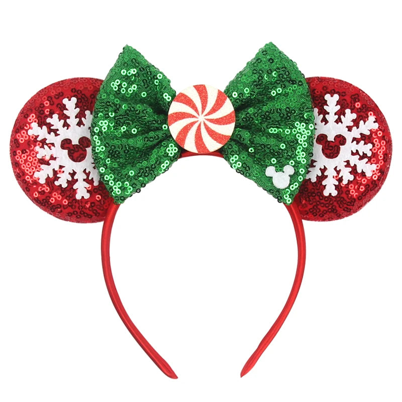 2023 Mouse Ears Headband For Kids Adult Halloween Spider Sequins Bow Hairband Festival Party Cospaly DIY Hair Accessories