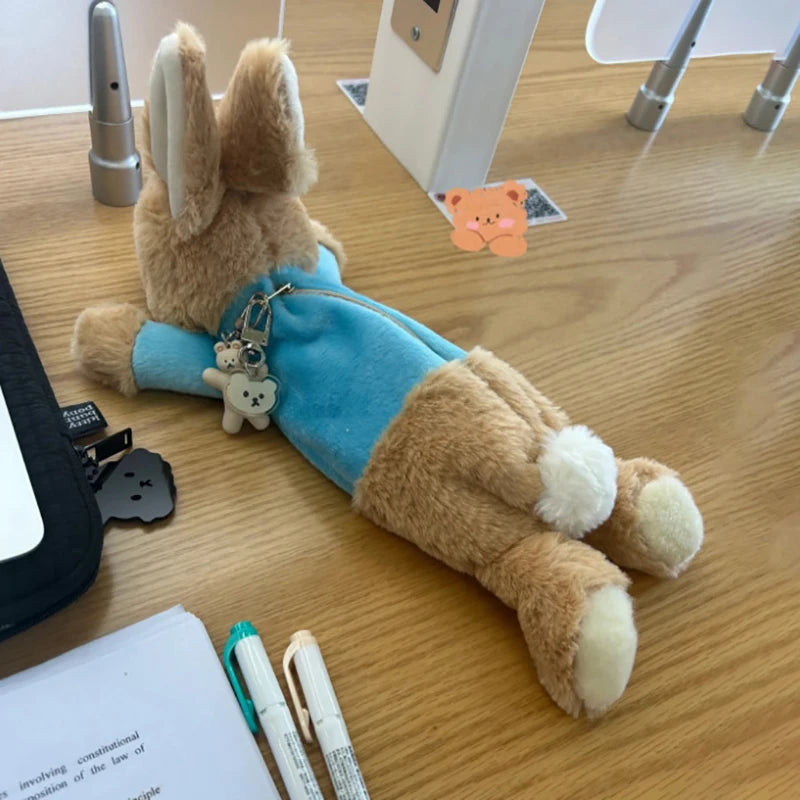 Cute Plush Rabbit Pencil Case Kawaii Doll Back To School Storage Bag Pen Bag Stationery Student Stationery School Supplies