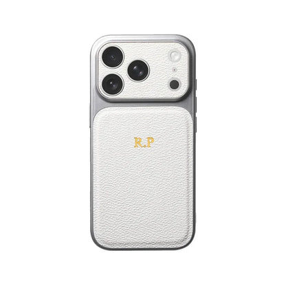 Personalise Gold Silver Initials Letter Leather Case For iPhone 15 14 13 17 Pro Max 14 16 Plus 17 Air Luxury Lens Protection Cas