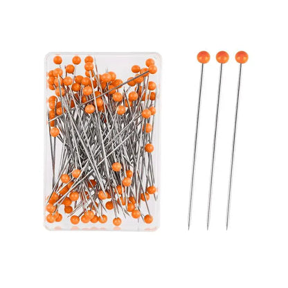 100Pcs/Box 38mm Sewing Pins Glass Head Dressmaking Pins Quilting Pins Pearl Heads For DIY Embroidery Sewing Positioning Tools