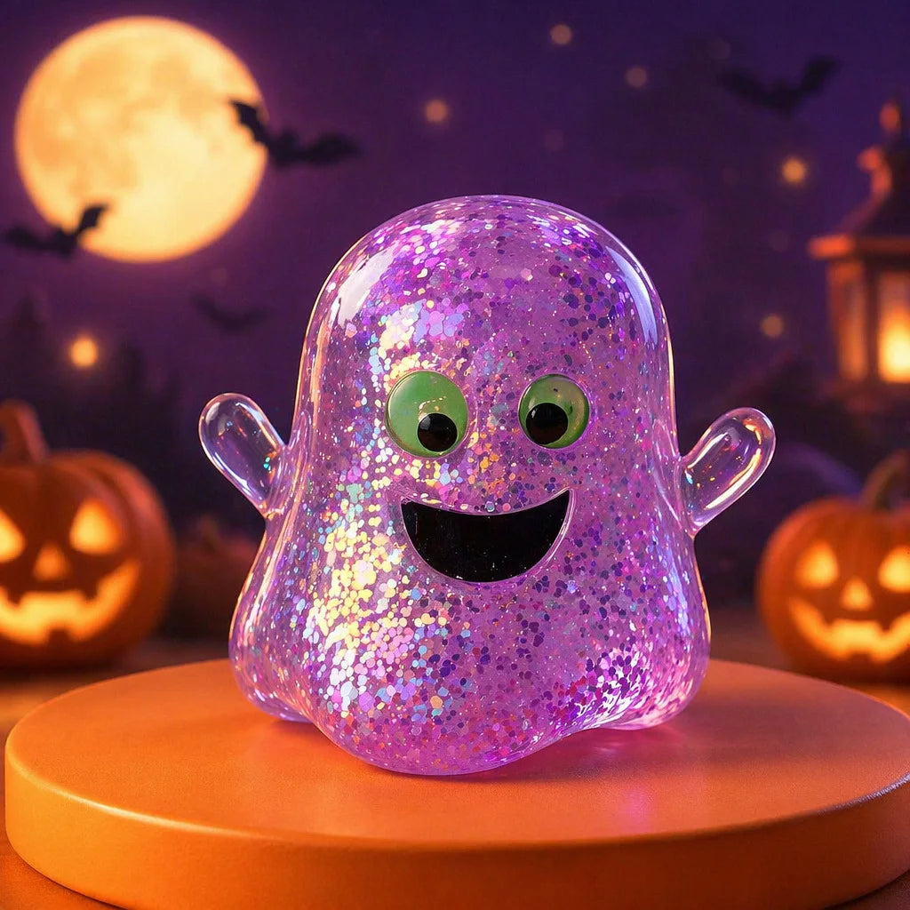 2026 Halloween Maltose Squishy Sequins Glitter Pumpkin Squeeze Balls Anti-stress Slow Rebound Pinch Toy Halloween Party Favors