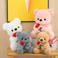 Wedding Rose Bear Plush Toy Cute Stuffed Animal Gift for Valentines Day Anniversary and Romantic Celebration Decor