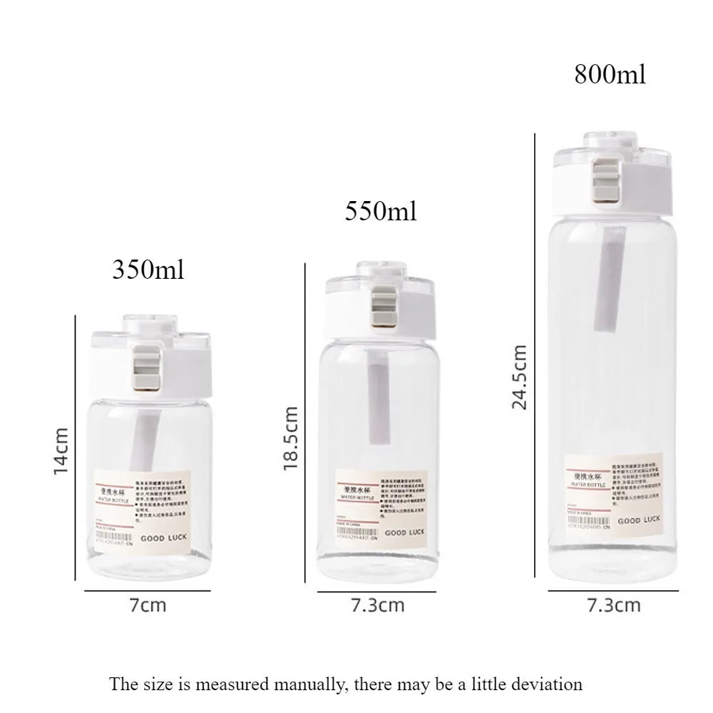 350/550/800/ml Children's School Water Bottle Transparent Water Bottle Reusable Leak Proof Durable Water Bottle with DrinkingCap