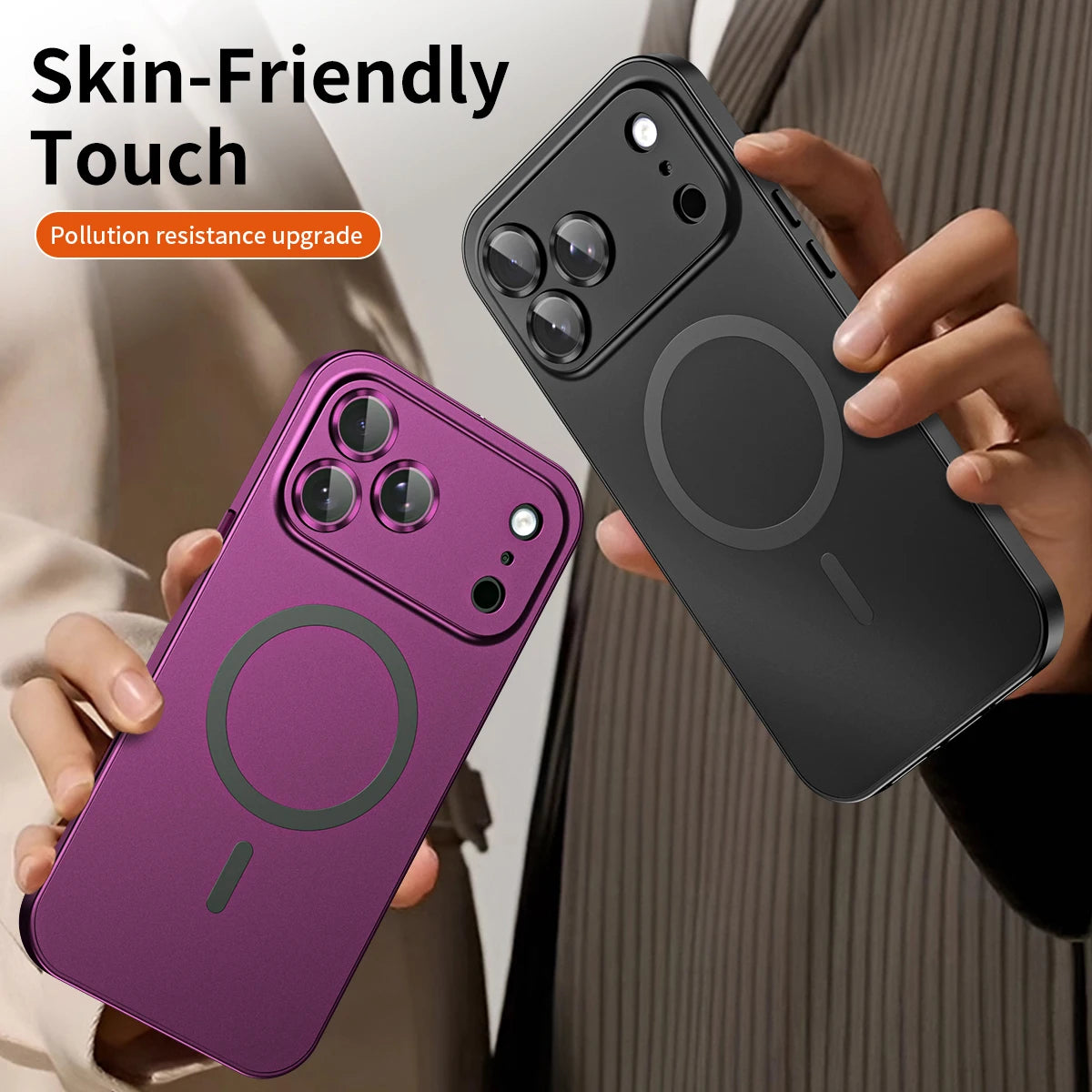 Fashion Metal Frame Phone Case For iPhone Air 13 14 15 16 17 18 Pro Max Plus Aluminum PC Back Panel  Cover For Apple 18 Promax