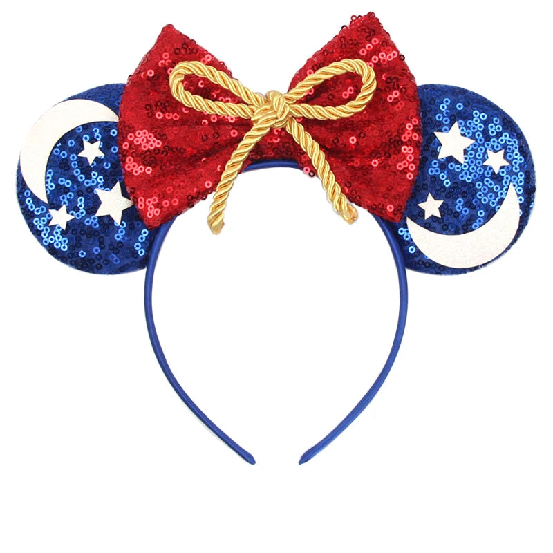 2023 Mouse Ears Headband For Kids Adult Halloween Spider Sequins Bow Hairband Festival Party Cospaly DIY Hair Accessories