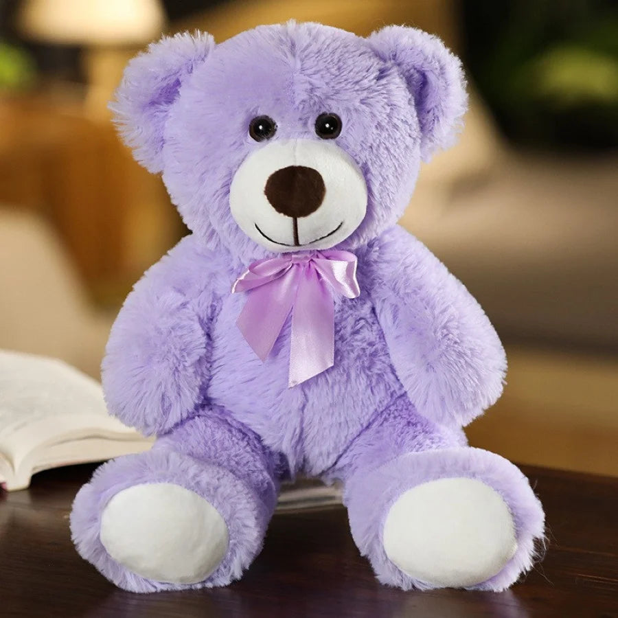 Teddy Bear Stuffed Animal Plushie, Light Brown Stuffed Teddy Bear Toys, Soft Plushies Gift for Baby Shower, Room Decorations