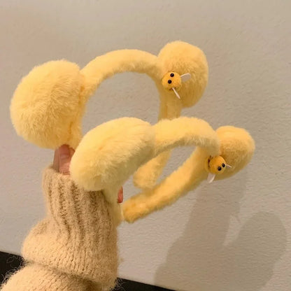 Plush Bear Ear Hairhoop Cartoon Ear Headband Cosplay Costume Halloween Party Lovely Headdress Adult Kids Funny Barrettes