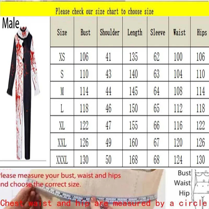 Men Halloween Costumes Art The Clown Cosplay Costume Movie Terrifierr 2 Bloody Jumpsuit Male Jumpsuit Horror Outfits