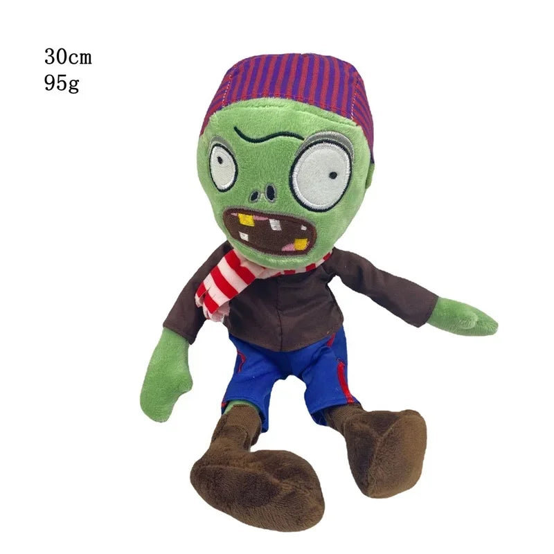 1pcs 30cm Plants VS Zombies Plush Toys PVZ Zombies Gargantuar Hats Pirate Zombies Plush Soft Stuffed Toys for Children Kids Gift