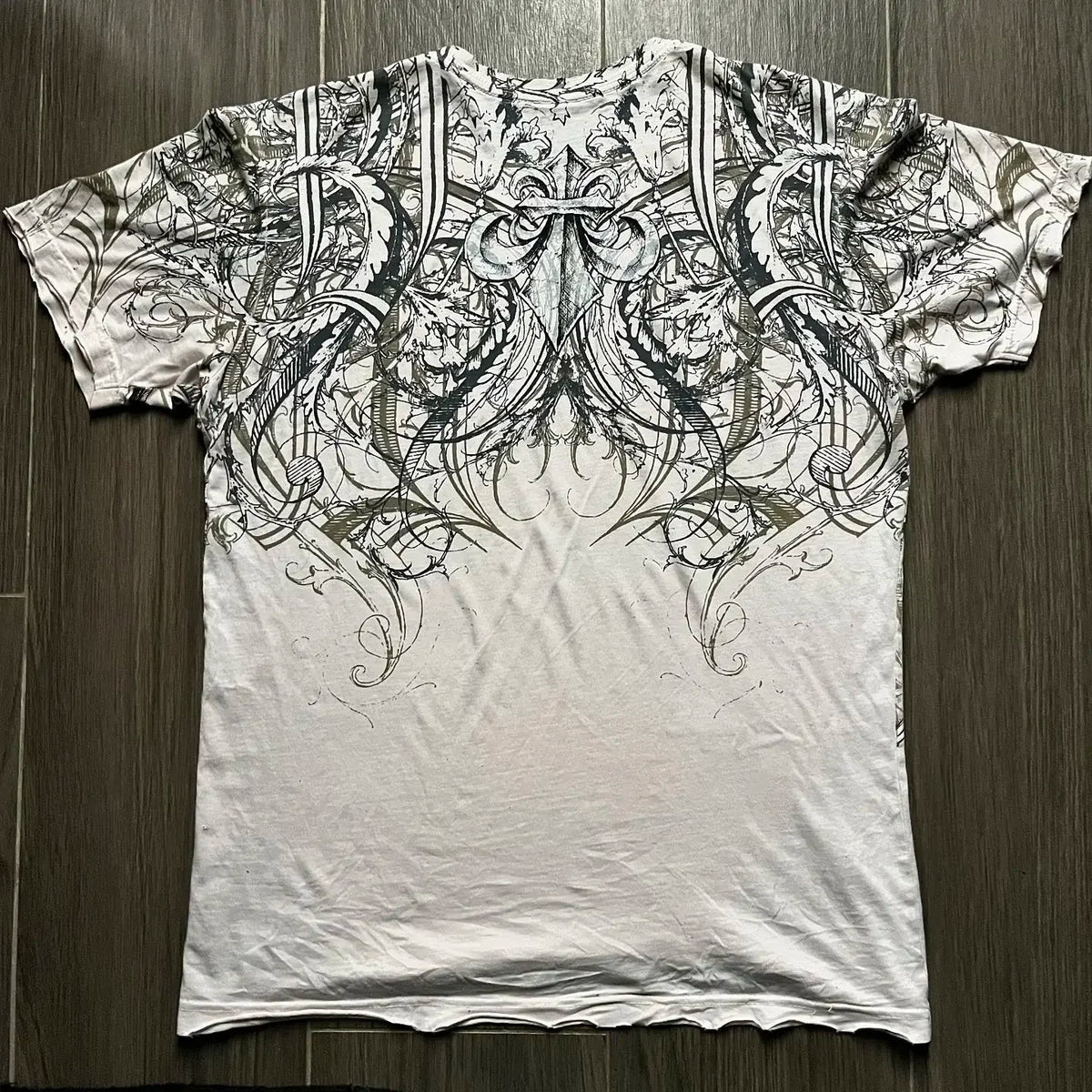 90s affliction Hip Hop Skull Graphic t shirts Men Streetwear Goth Tops Men Clothes Casual Gothic Oversized Long Sleeve T shirt