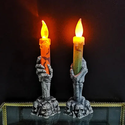 Halloween Led Candles Skeleton Ghost Hands LED Light Happy Halloween Party Home Decoration Supplies Haunted House Horror Props