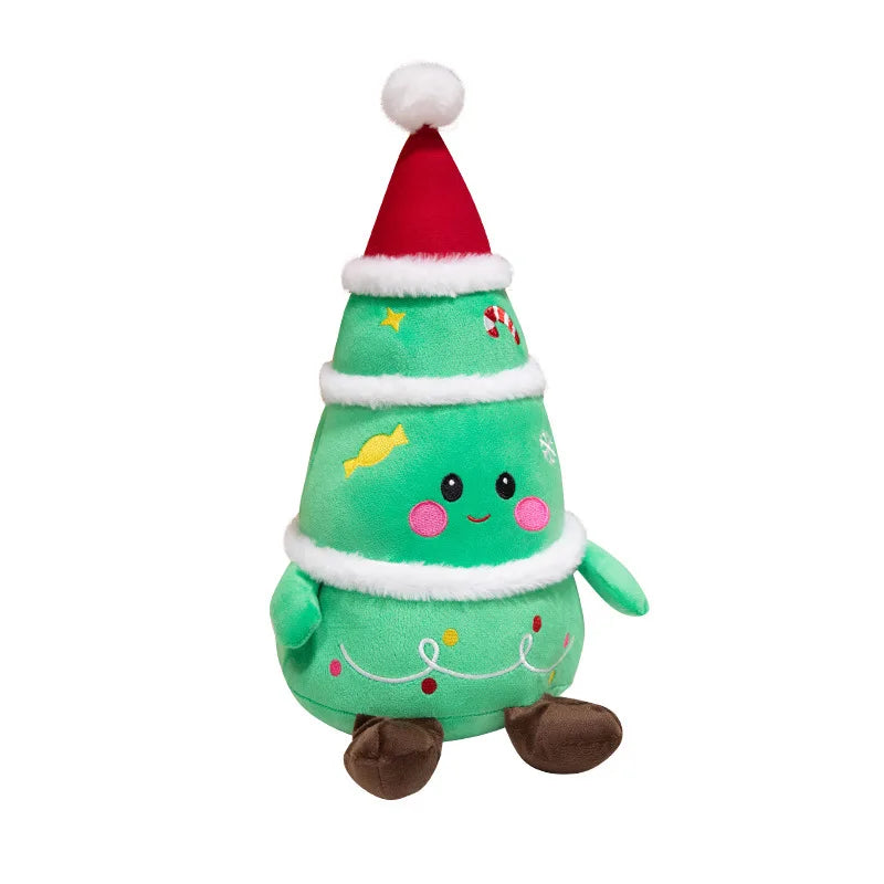 23cm Christmas Tree Doll Gingerbread Man Snow Man Soft Plush Toy Deer Stuffed Animal Props For Holiday Decoration