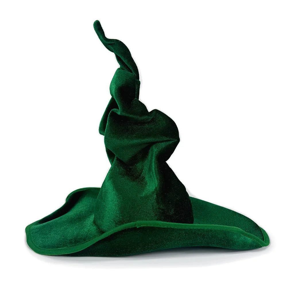 2025 Halloween Witch Hat Velvet Comfortable Witch Hat Black Purple Green Hat for Cosplay Holiday Party Halloween Themed Party