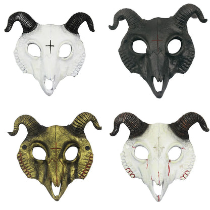 Goat Mask Halloween Role Play Party PU Material Animal Mask Personalized Halloween Festival Masquerade Costume Performance Props