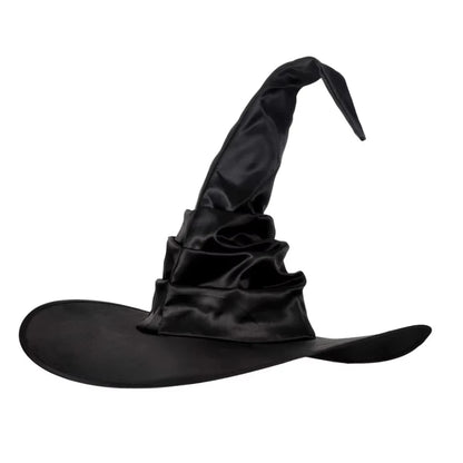 Halloween Folds Witch Wizard Black Hat Party Cosplay Costume Headgear Devil Cap Props Women Costume Accessory for Cosplay Party