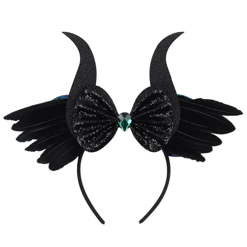 2026 Latest Halloween Cobweb Ears Headband Women Festival DIY Mouse Hairband Kids Party Villains Cosplay DIY Hair Accessories