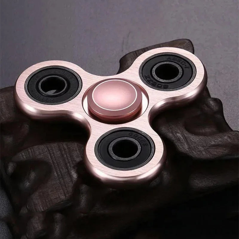 Aluminum Alloy Plating Fidget Spinner Metal Alloy R188 Mute Bearing Drawing Process Hand Spinner Stress Relief Adult Toys Gifts