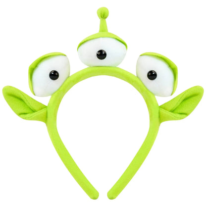 Three-Eyed Alien Headband Halloween Monster Plush Cute Headwear Hat Accessories for Theme Party Girls and Kids