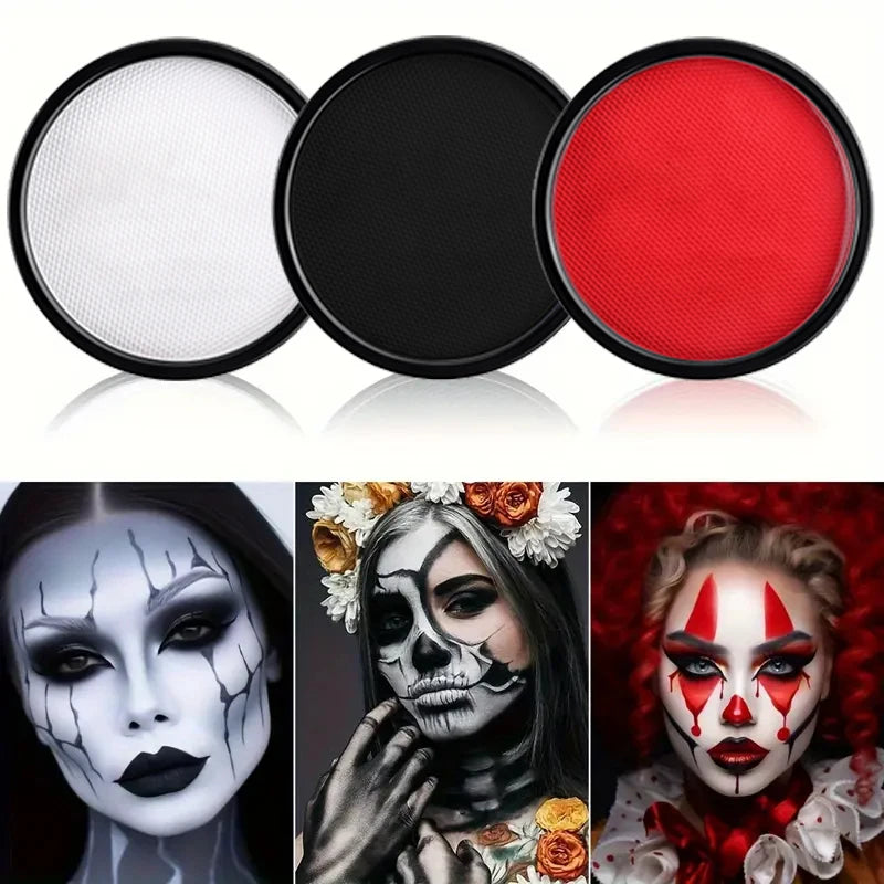 30G Water Monochromatic Face Body Painting Palette Halloween Festive Washable Face and Body Paint Makeup Costume Body Partie