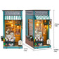 DIY Book Nook Insert Kits Wooden Doll House Building Kit Magic House Casa Bookend With Furniture Bookshelf Home Decoration Gift
