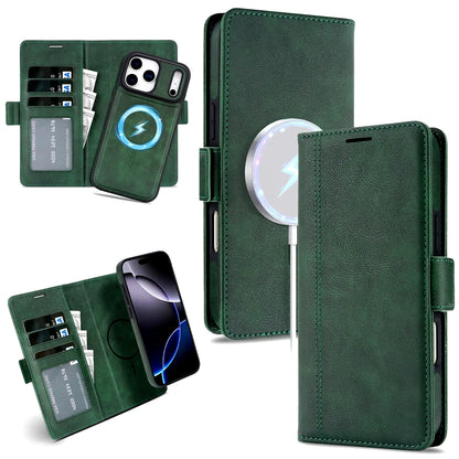 2 in 1 Wallet Case For iPhone 18 17 Promax Air 16 Pro Max 15 Plus 14 13 12 iphone17 Cards Slot Leather For Magsafe Phone Cover