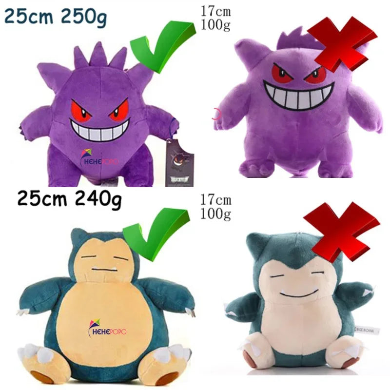 2026* Peluche Pokemon Gengar Peluche 24cm Pokemon Stuffed Toy Cute Cartoon Pikachu Plush Doll Soft Doll Birthday Gift