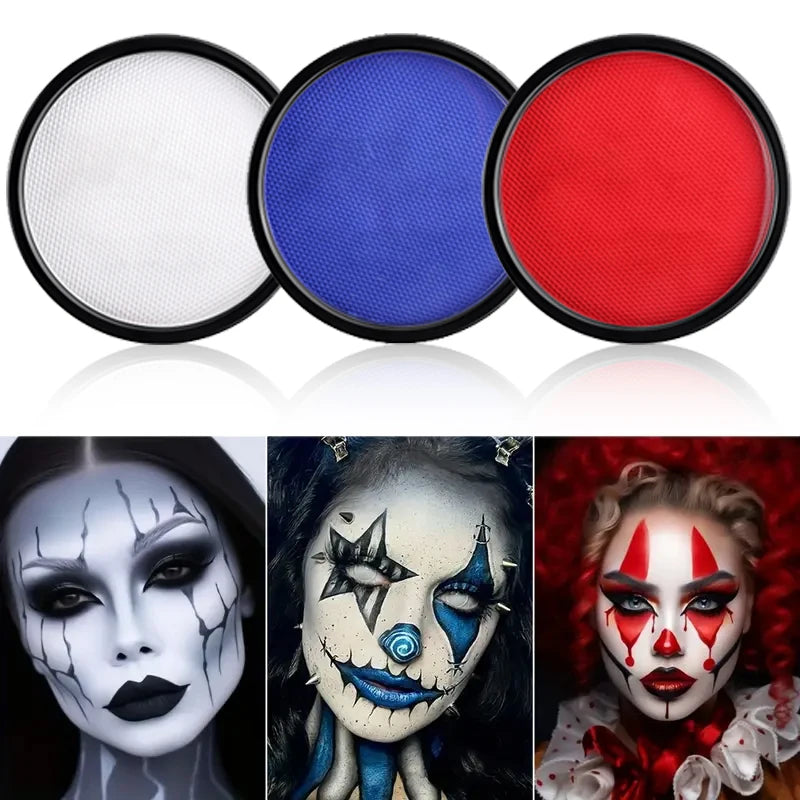 30G Water Monochromatic Face Body Painting Palette Halloween Festive Washable Face and Body Paint Makeup Costume Body Partie